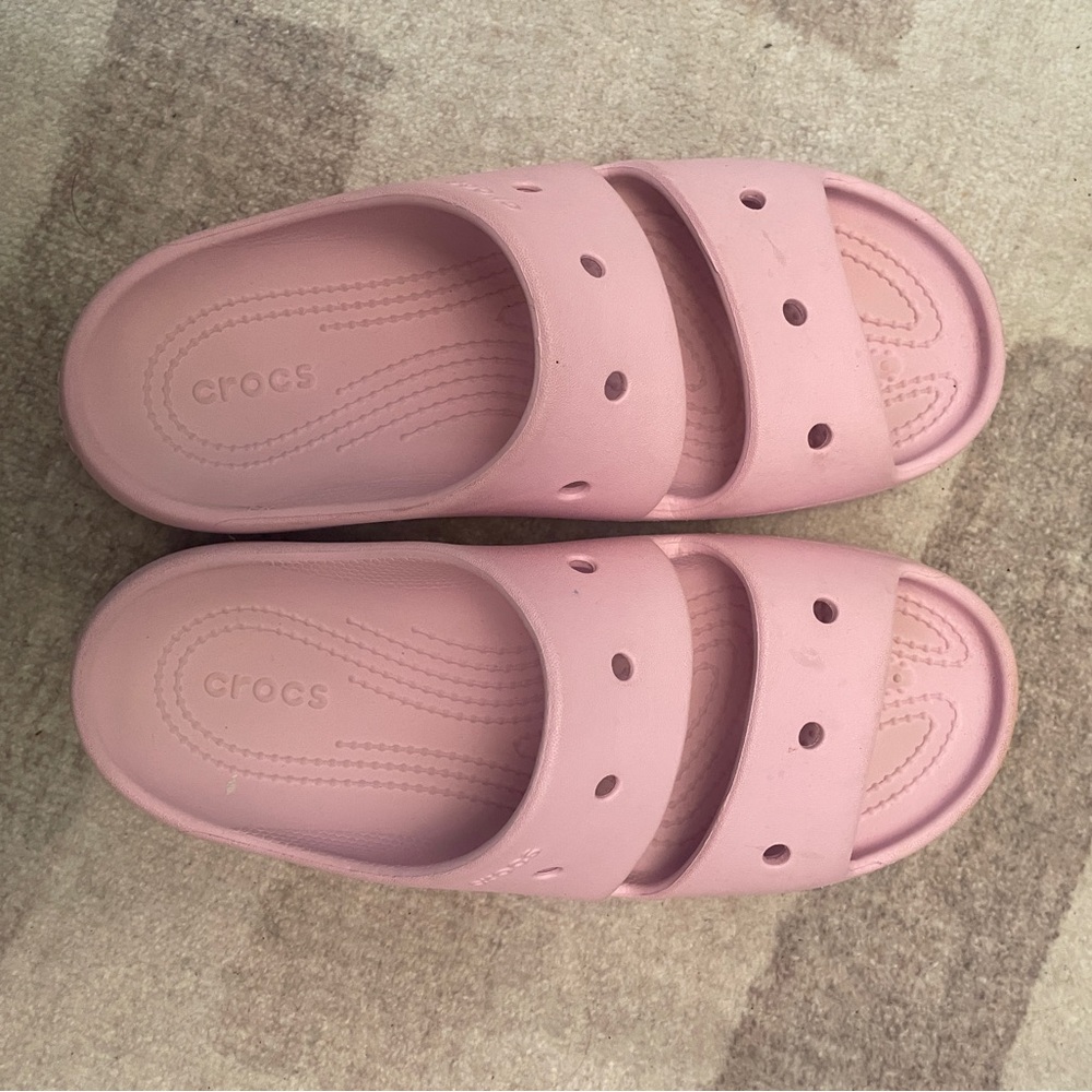 CROCS Kids Light Pink Slide Sandals